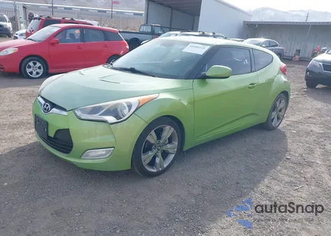 2012 Hyundai Veloster Base W/Black z USA, uszkodzony, nr VIN KMHTC6AD4CU047646